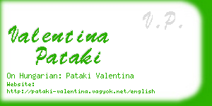 valentina pataki business card